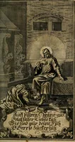 An illustration from D. Heinrich Müllers Thränen- und Trost-Quelle : bey Erklärung der Geschichte, von der grossen Sünderin ... anietzo aufs neue bey jeder Betrachtung mit Vorbereitungs- Busz- und Beicht-Gebeten versehen : samt einer Anweisung zur Sing- und Bibel-Andacht, ... und einer Vorrede Hn. D. Michael Reinhard, mit Kupffer-Stichen gezieret (1724)