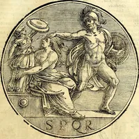 An illustration from Dialoghi di d. Antonio Agostini arcivescovo de Tarracona; sopra le medaglie, iscrizioni, e altre antichita: (1698)