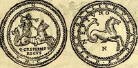 An illustration from Dialoghi di d. Antonio Agostini arcivescovo de Tarracona; sopra le medaglie, iscrizioni, e altre antichita: (1698)