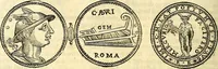 An illustration from Dialoghi di d. Antonio Agostini arcivescovo de Tarracona; sopra le medaglie, iscrizioni, e altre antichita: (1698)