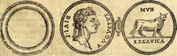 An illustration from Dialoghi di d. Antonio Agostini arcivescovo de Tarracona; sopra le medaglie, iscrizioni, e altre antichita: (1698)