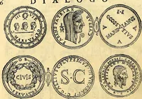 An illustration from Dialoghi di d. Antonio Agostini arcivescovo de Tarracona; sopra le medaglie, iscrizioni, e altre antichita: (1698)