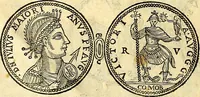 An illustration from Dialoghi di d. Antonio Agostini arcivescovo de Tarracona; sopra le medaglie, iscrizioni, e altre antichita: (1698)
