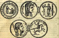 An illustration from Dialoghi di don Antonio Agostini archivescovo di Taracona, intorno alle medaglie, inscrittioni, & altre antichità (1625)