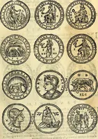 An illustration from Dialoghi di don Antonio Agostini archivescovo di Taracona, intorno alle medaglie, inscrittioni, & altre antichità (1625)