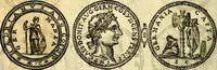 An illustration from Dialoghi di don Antonio Agostini archivescovo di Taracona, intorno alle medaglie, inscrittioni, & altre antichità (1625)