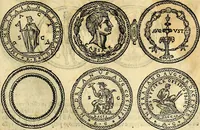 An illustration from Dialoghi di don Antonio Agostini archivescovo di Taracona, intorno alle medaglie, inscrittioni, & altre antichità (1625)