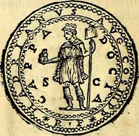 An illustration from Dialoghi di don Antonio Agostini archivescovo di Taracona, intorno alle medaglie, inscrittioni, & altre antichità (1625)