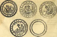 An illustration from Dialoghi di don Antonio Agostini archivescovo di Taracona, intorno alle medaglie, inscrittioni, & altre antichità (1625)