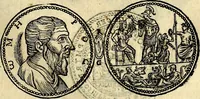 An illustration from Dialoghi di don Antonio Agostini archivescovo di Taracona, intorno alle medaglie, inscrittioni, & altre antichità (1625)