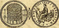 An illustration from Dialoghi di don Antonio Agostini archivescovo di Taracona, intorno alle medaglie, inscrittioni, & altre antichità (1625)