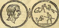 An illustration from Dialoghi di don Antonio Agostini archivescovo di Taracona, intorno alle medaglie, inscrittioni, & altre antichità (1625)