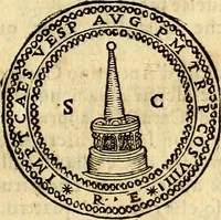 An illustration from Dialoghi di don Antonio Agostini archivescovo di Taracona, intorno alle medaglie, inscrittioni, & altre antichità (1625)