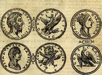 An illustration from Dialoghi di don Antonio Agostini archivescovo di Taracona, intorno alle medaglie, inscrittioni, & altre antichità (1625)