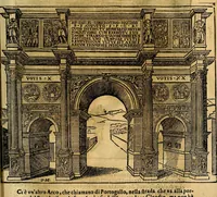 An illustration from Dialoghi di don Antonio Agostini archivescovo di Taracona, intorno alle medaglie, inscrittioni, & altre antichità (1625)