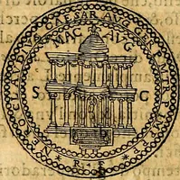 An illustration from Dialoghi di don Antonio Agostini archivescovo di Taracona, intorno alle medaglie, inscrittioni, & altre antichità (1625)
