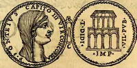 An illustration from Dialoghi di don Antonio Agostini archivescovo di Taracona, intorno alle medaglie, inscrittioni, & altre antichità (1625)