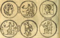 An illustration from Dialoghi di don Antonio Agostini archivescovo di Taracona, intorno alle medaglie, inscrittioni, & altre antichità (1625)