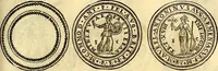 An illustration from Dialoghi di don Antonio Agostini archivescovo di Taracona, intorno alle medaglie, inscrittioni, & altre antichità (1625)