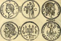 An illustration from Dialoghi di don Antonio Agostini archivescovo di Taracona, intorno alle medaglie, inscrittioni, & altre antichità (1625)