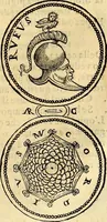 An illustration from Dialoghi di don Antonio Agostini archivescovo di Taracona, intorno alle medaglie, inscrittioni, & altre antichità (1625)