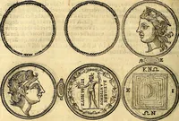 An illustration from Dialoghi di don Antonio Agostini archivescovo di Taracona, intorno alle medaglie, inscrittioni, & altre antichità (1625)