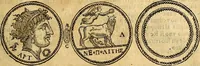An illustration from Dialoghi di don Antonio Agostini archivescovo di Taracona, intorno alle medaglie, inscrittioni, & altre antichità (1625)