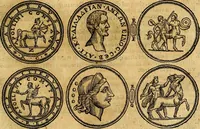 An illustration from Dialoghi di don Antonio Agostini archivescovo di Taracona, intorno alle medaglie, inscrittioni, & altre antichità (1625)