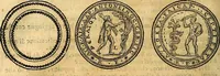 An illustration from Dialoghi di don Antonio Agostini archivescovo di Taracona, intorno alle medaglie, inscrittioni, & altre antichità (1625)