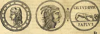An illustration from Dialoghi di don Antonio Agostini archivescovo di Taracona, intorno alle medaglie, inscrittioni, & altre antichità (1625)