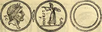 An illustration from Dialoghi di don Antonio Agostini archivescovo di Taracona, intorno alle medaglie, inscrittioni, & altre antichità (1625)