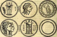 An illustration from Dialoghi di don Antonio Agostini archivescovo di Taracona, intorno alle medaglie, inscrittioni, & altre antichità (1625)