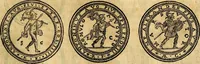 An illustration from Dialoghi di don Antonio Agostini archivescovo di Taracona, intorno alle medaglie, inscrittioni, & altre antichità (1625)