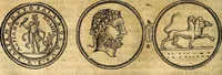 An illustration from Dialoghi di don Antonio Agostini archivescovo di Taracona, intorno alle medaglie, inscrittioni, & altre antichità (1625)