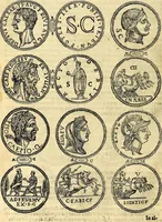 An illustration from Dialoghi di don Antonio Agostini archivescovo di Taracona, intorno alle medaglie, inscrittioni, & altre antichità (1625)