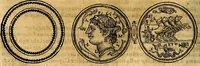 An illustration from Dialoghi di don Antonio Agostini archivescovo di Taracona, intorno alle medaglie, inscrittioni, & altre antichità (1625)