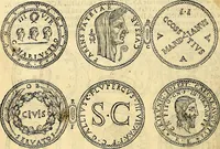 An illustration from Dialoghi di don Antonio Agostini archivescovo di Taracona, intorno alle medaglie, inscrittioni, & altre antichità (1625)