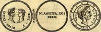 An illustration from Dialoghi di don Antonio Agostini archivescovo di Taracona, intorno alle medaglie, inscrittioni, & altre antichità (1625)