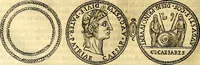 An illustration from Dialoghi di don Antonio Agostini archivescovo di Taracona, intorno alle medaglie, inscrittioni, & altre antichità (1625)