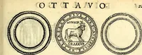 An illustration from Dialoghi di don Antonio Agostini archivescovo di Taracona, intorno alle medaglie, inscrittioni, & altre antichità (1625)