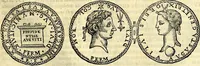 An illustration from Dialoghi di don Antonio Agostini archivescovo di Taracona, intorno alle medaglie, inscrittioni, & altre antichità (1625)