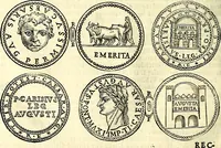 An illustration from Dialoghi di don Antonio Agostini archivescovo di Taracona, intorno alle medaglie, inscrittioni, & altre antichità (1625)