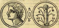 An illustration from Dialoghi di don Antonio Agostini archivescovo di Taracona, intorno alle medaglie, inscrittioni, & altre antichità (1625)