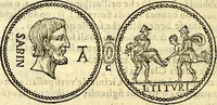 An illustration from Dialoghi di don Antonio Agostini archivescovo di Taracona, intorno alle medaglie, inscrittioni, & altre antichità (1625)