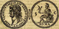 An illustration from Dialoghi di don Antonio Agostini archivescovo di Taracona, intorno alle medaglie, inscrittioni, & altre antichità (1625)