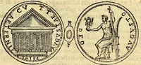 An illustration from Dialoghi di don Antonio Agostini archivescovo di Taracona, intorno alle medaglie, inscrittioni, & altre antichità (1625)