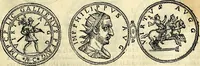 An illustration from Dialoghi di don Antonio Agostini archivescovo di Taracona, intorno alle medaglie, inscrittioni, & altre antichità (1625)