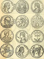 An illustration from Dialoghi di don Antonio Agostini archivescovo di Taracona, intorno alle medaglie, inscrittioni, & altre antichità (1625)