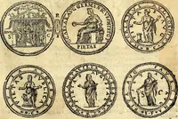 An illustration from Dialoghi di don Antonio Agostini archivescovo di Taracona, intorno alle medaglie, inscrittioni, & altre antichità (1625)