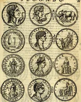 An illustration from Dialoghi di don Antonio Agostini archivescovo di Taracona, intorno alle medaglie, inscrittioni, & altre antichità (1625)